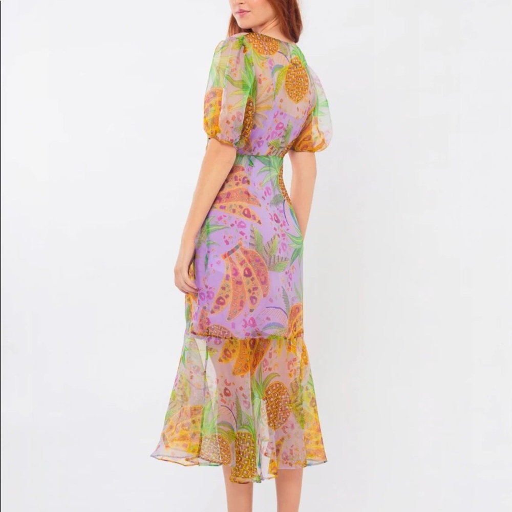 Farm Rio Lilac MIDI Dress sz M NWT